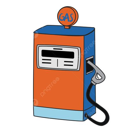 Gas Tank Clipart Hd PNG, Orange Blue Retro Gas Tank Gas Clip Art, Gas ...