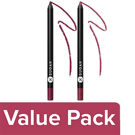 Buy Sugar Cosmetics Lipping On The Edge Lip Liner (07 Fiery Berry + 04 ...
