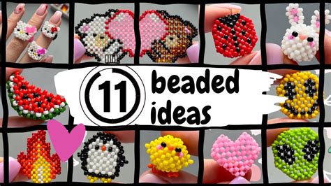 11 BEADWORK IDEAS 💜 What to make with beads - YouTube