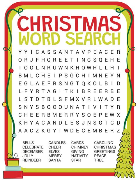 15 best big printable christmas word searches – Artofit