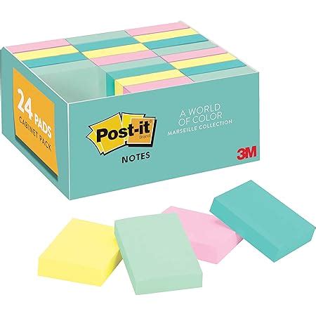 Post-It Notes Value Pack Pastels - Pads per Pack, Multi Color : Amazon ...