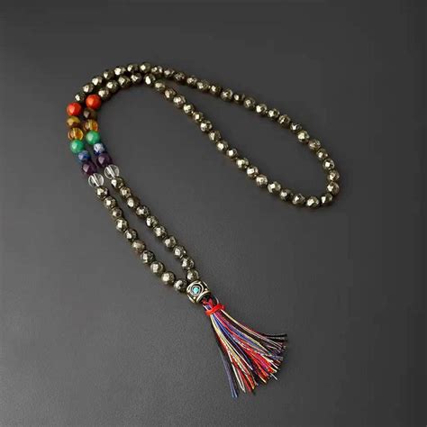 Order "Continuity Of Good Karmas" 7 Chakra Pyrite Wealth Mala ...