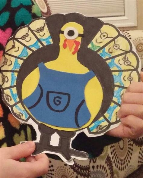 Tom the turkey disguised as a minion. | Turkey disguise project, Turkey ...