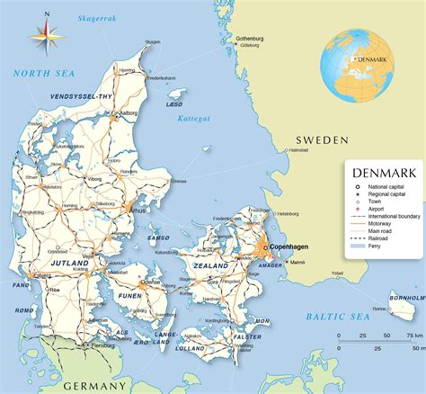 Dánsko: Mapa🗺️ Skandinávie a Dánsko na mapě • Ke stažení - political map of denmark europe