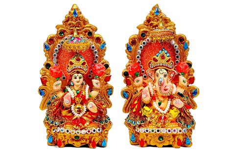 Buy MSB SPORTS Design Laxmi Ganesh Idol for Diwali Puja Lakshmi ...