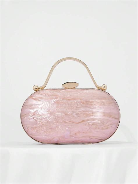 Fashionable Personality Circular Acrylic Box Ripple Pattern Evening Bag ...