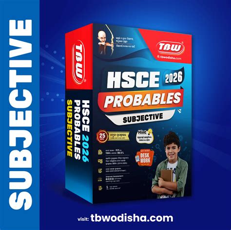 TBW Subjective HSC Probables 2026 – tbwodisha