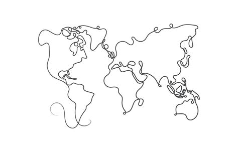 World Map Simple Drawing 的图像结果