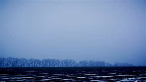 Download wallpaper winter, field, snow, trees, strips, Ukraine, section ...