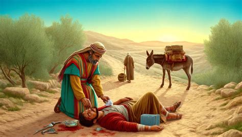 The Good Samaritan Matte Canvas Print, Christian Artwork From Bible ...