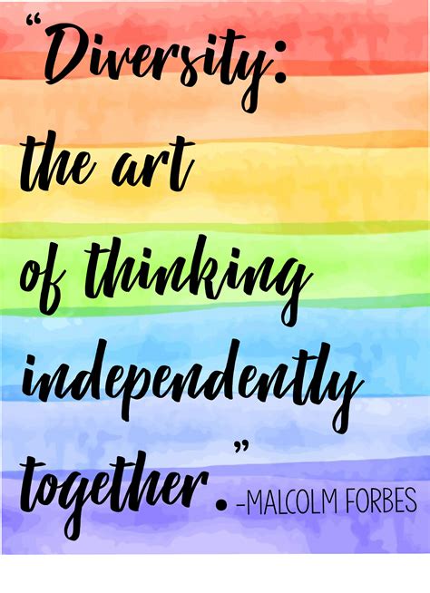 Diversity Poster: Motivational Quote on Rainbow Watercolor- Printable ...