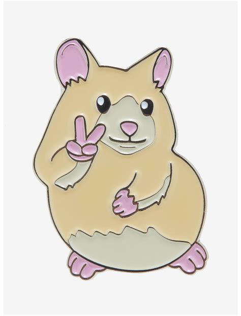 Peace Sign Hamster Enamel Pin | Hot Topic