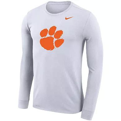 Men's Nike White Clemson Tigers School Logo Performance Legend Long ...