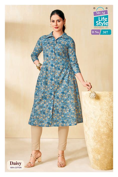 Mcm Daisy Vol 3 Cotton Printed A Line Kurtis Collection