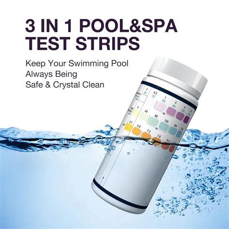 RUNBO 3 in 1 Hot Tub Strips, Swimming and Pool SPA Test Strips kits for ...