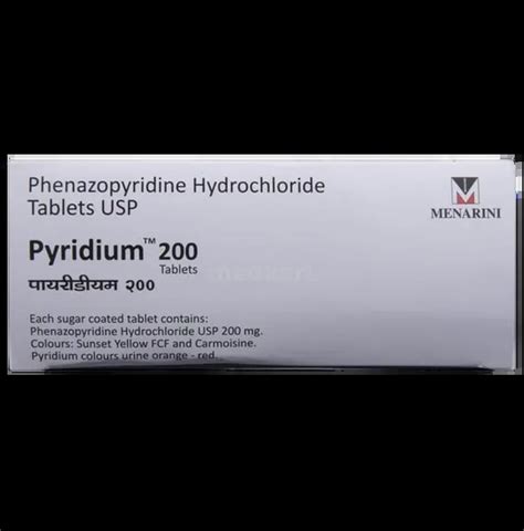 Buy Pyridium 200mg Tablet 10s Online at Best Price | Medkart