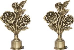 Inkart Gold Curtain Knobs, Rod Rail Bracket Metal Price in India - Buy ...