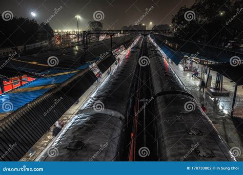 Old delhi station at night editorial photography. Image of travel ...