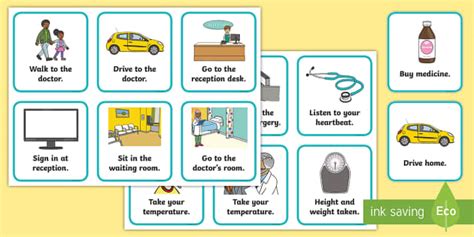 Going to the Doctor Visual Routine Cards (teacher made)