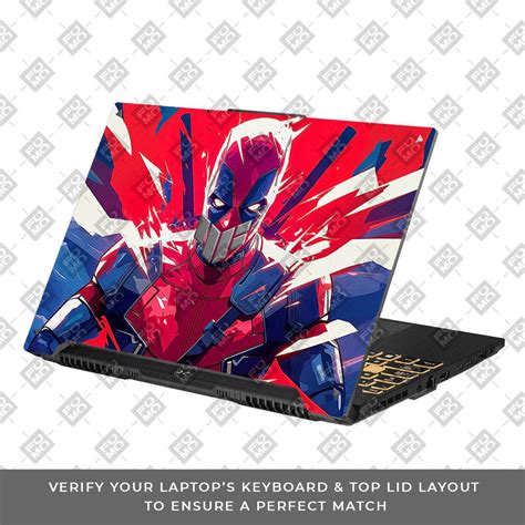 Deadpool Power Burst Asus TUF Gaming F16 Laptop Skin