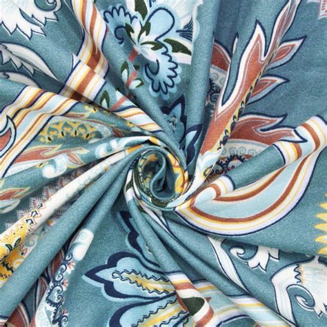 Paisley 210 TC Cotton Fitted Bedsheet with Pillow Covers – Blue – AURAVE