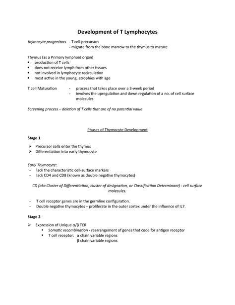 Image result for T Lymphocyte Development