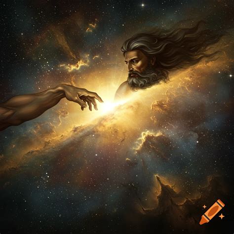 God creating the universe in gothic style on Craiyon