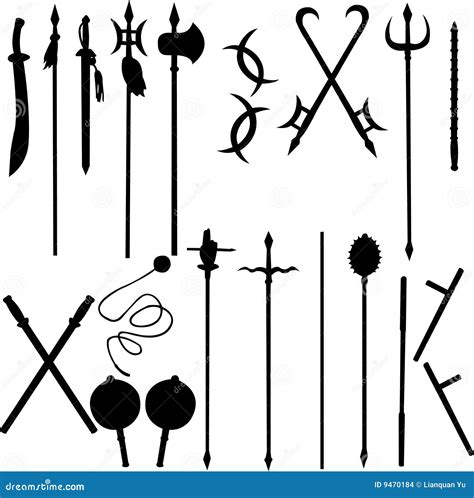 Eighteen Ancient Chinese Weapons Stock Images - Image: 9470184
