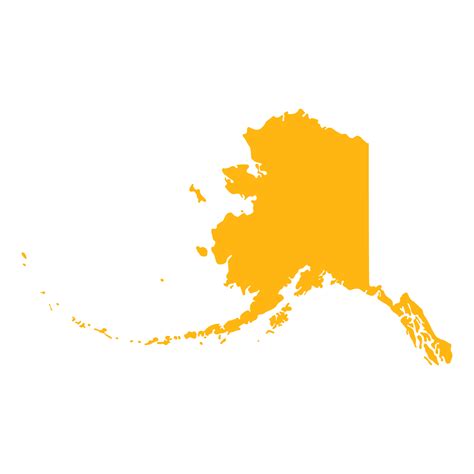 Alaska map with color outline. USA map 27223820 PNG