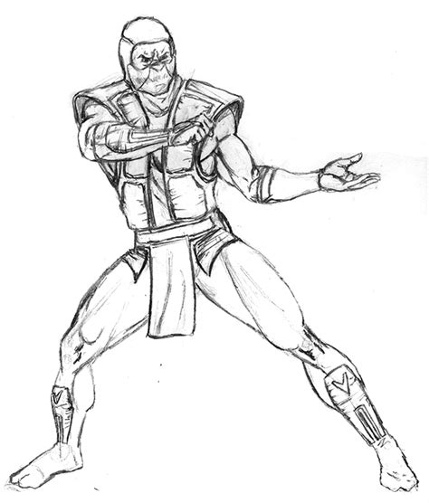 Mortal Kombat Ermac - Free Coloring Pages
