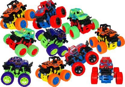 Wishmaster Pack Of 10 Mini Monster Truck Push & Go Toy Car For Kids ...