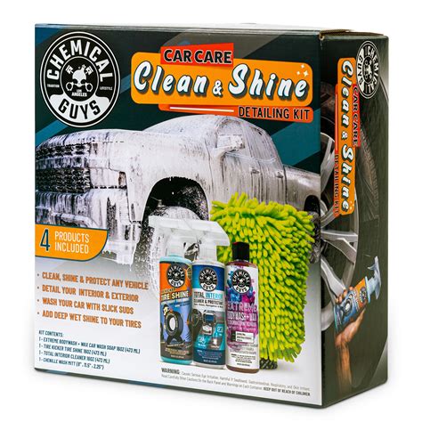 Chemical Guys Car Care Clean & Shine Detailing Kit (4 Items) - Walmart.com