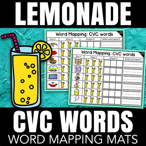 Free Lemonade Printables for CVC Word Mapping Fun!