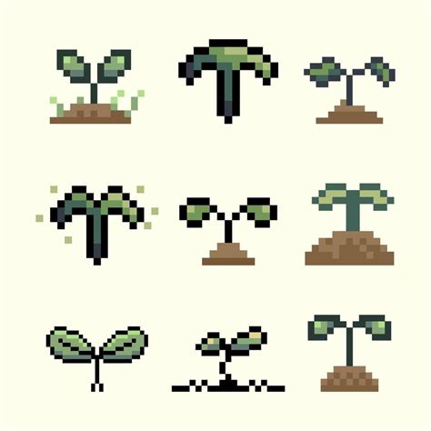 Cute sprout pixel art 58564537 Vector Art at Vecteezy