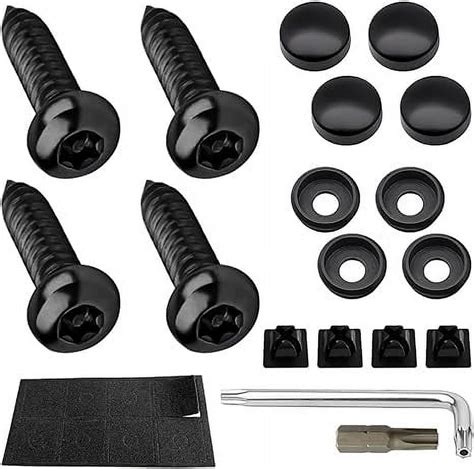 4 Set Licence Plate Screws Kit, Stainless Steel Rustproof Licence Plate ...