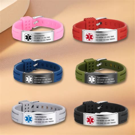Waterproof Sport Medical Alert Bracelet,new Silicone Medical Bracelet ...