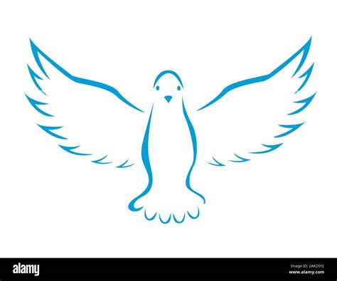 Vector illustration of flying dove Stock Vector Image & Art - Alamy