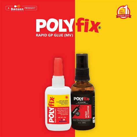 Polyfix MV Glue + Glass Spray Activator Combo Kit: Versatile Adhesive ...