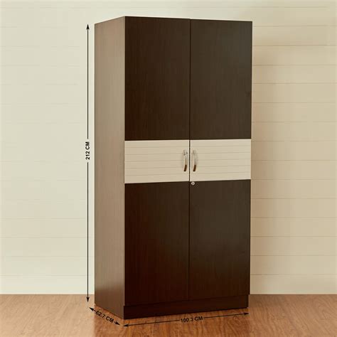 Buy Akron Crystal 2-Door Wardrobe - Brown from Home Centre at just INR ...