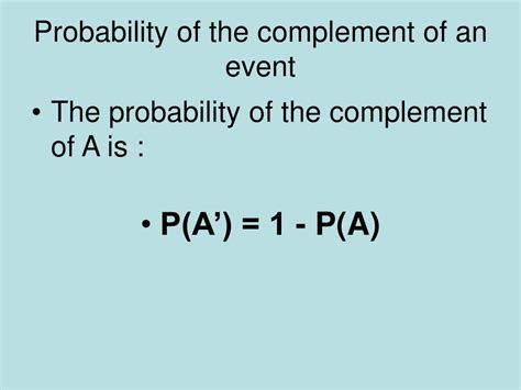 Image result for Complement in Probability