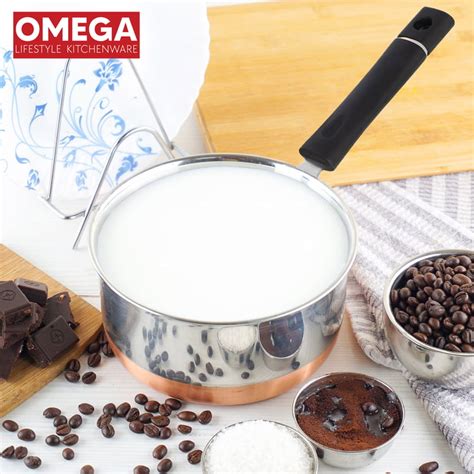 Buy OMEGA Elite 2Pcs Stainless Steel Copper Bottom Cookware Set from ...