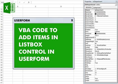 Image result for Format ListBox Code VBA Excel 2016