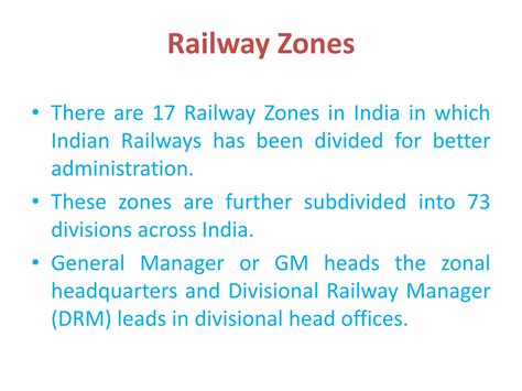 Railway zones of India | PPTX