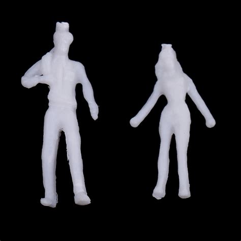 ⚡️Buy Maxbell 20Pcs 1/100 HO Scale Unpainted Model People Miniature ...