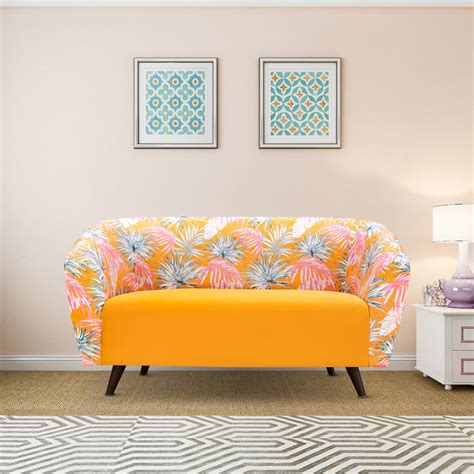 Meadow Mustard Palm Loveseat March 15, 2025 – Duroflex