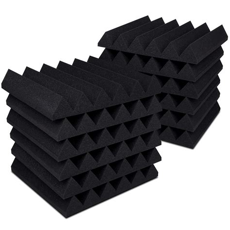 Soundproof Acoustic Foam Panels - 12 Pack 2" X 12" X 12" Soundproofing ...