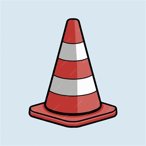 Premium Vector | Cute traffic cone clip art and vector icon ...