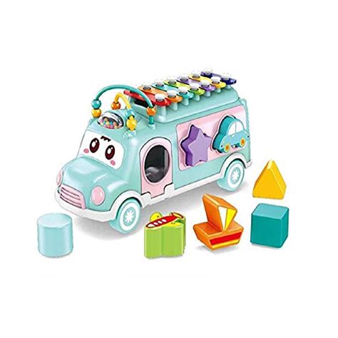 Buy Jack Royal 3 in 1 Bus Toy Includes Xylophone, Pull Along Toy and ...
