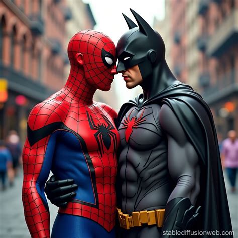 Romantic Web Spider Man vs The Batman | Stable Diffusion Online
