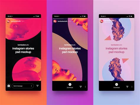 Instagram Stories Mockup (Free PSD file) by Gil Peres on Dribbble